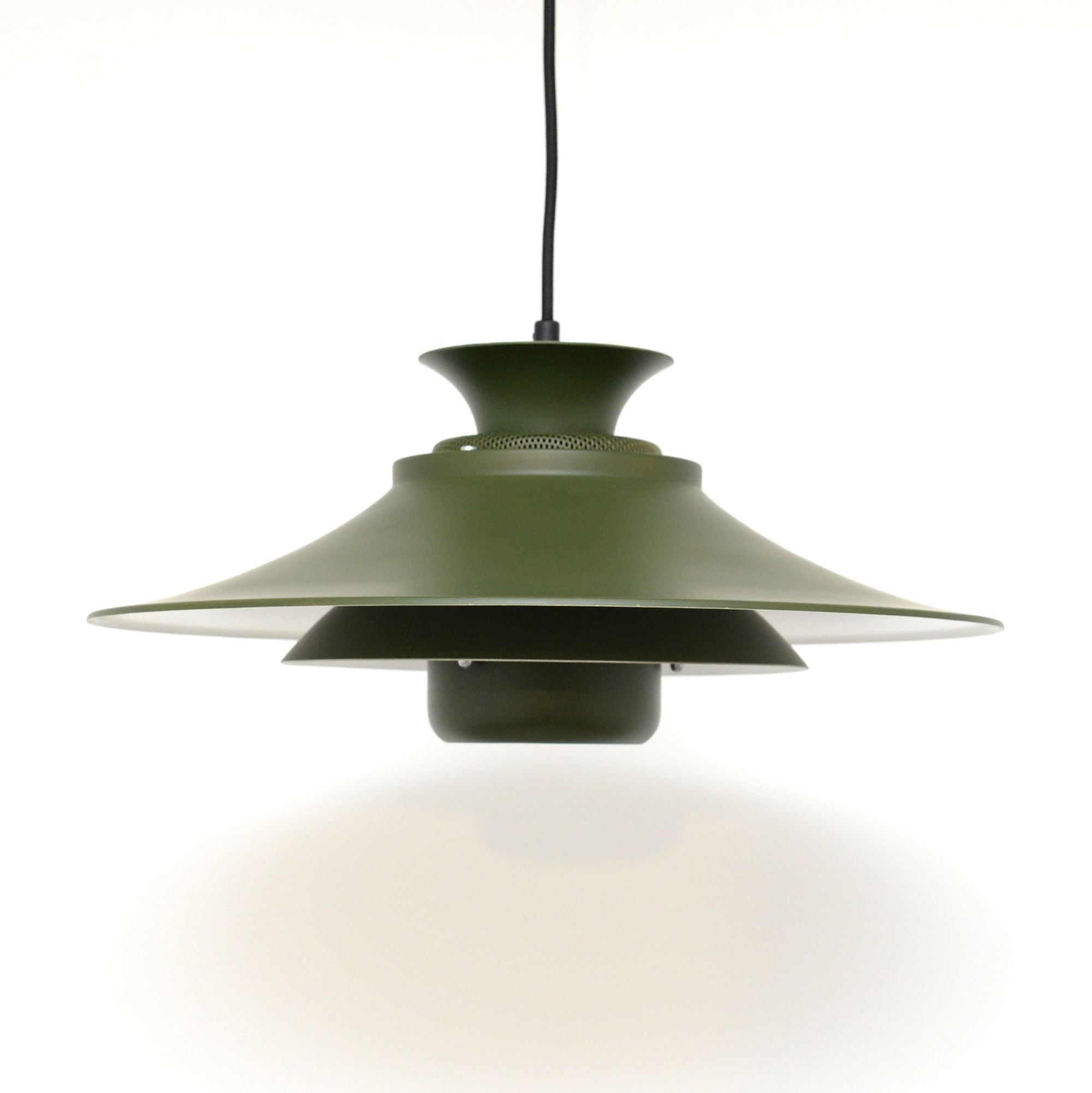Bottle green Vitrika lamp, Denmark 1970s