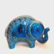 Vintage elephant statue, Aldo Londi for Bitossi, Rimini blue series.