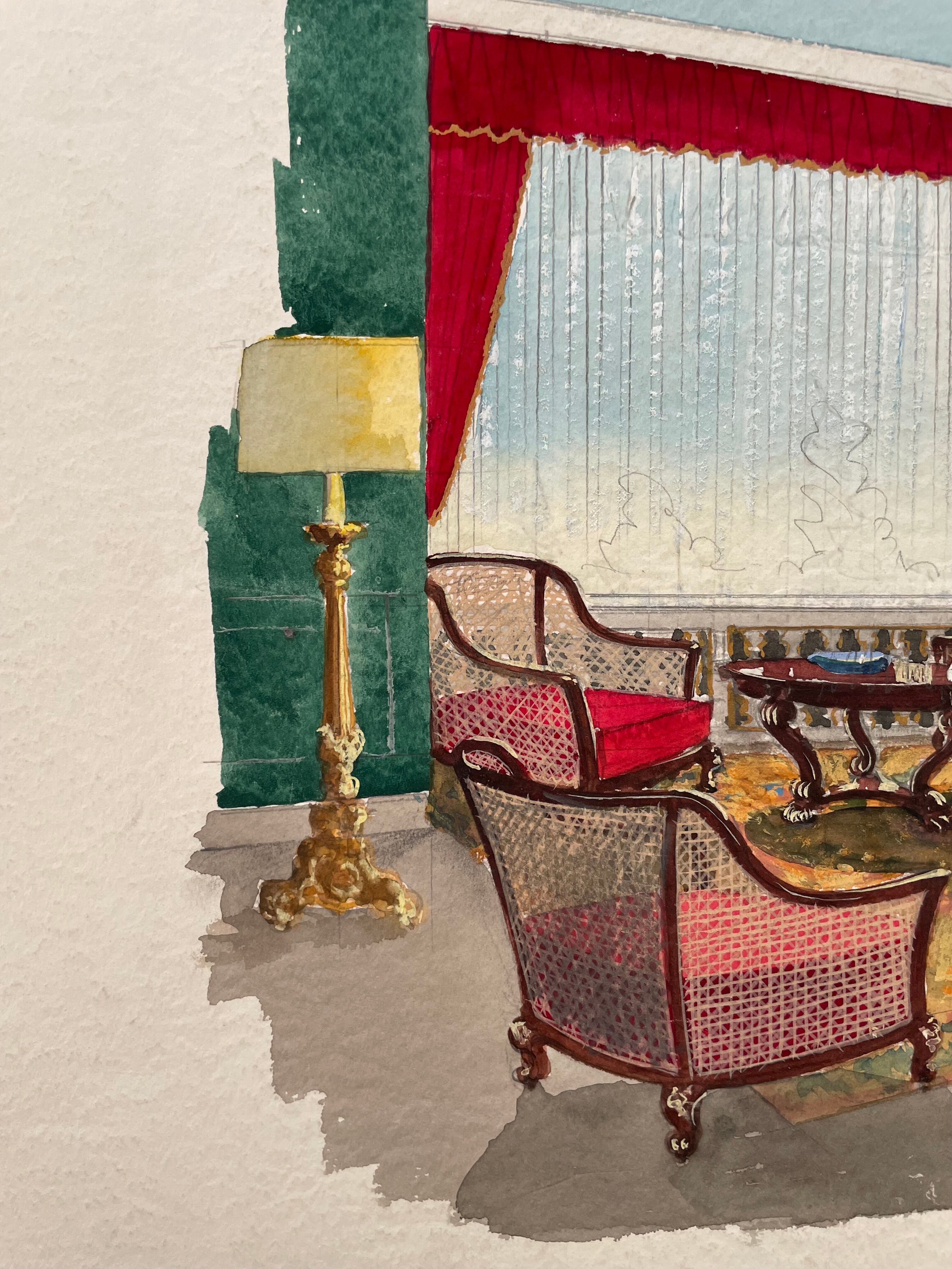 Painting decorative art interior architecture 30-50s