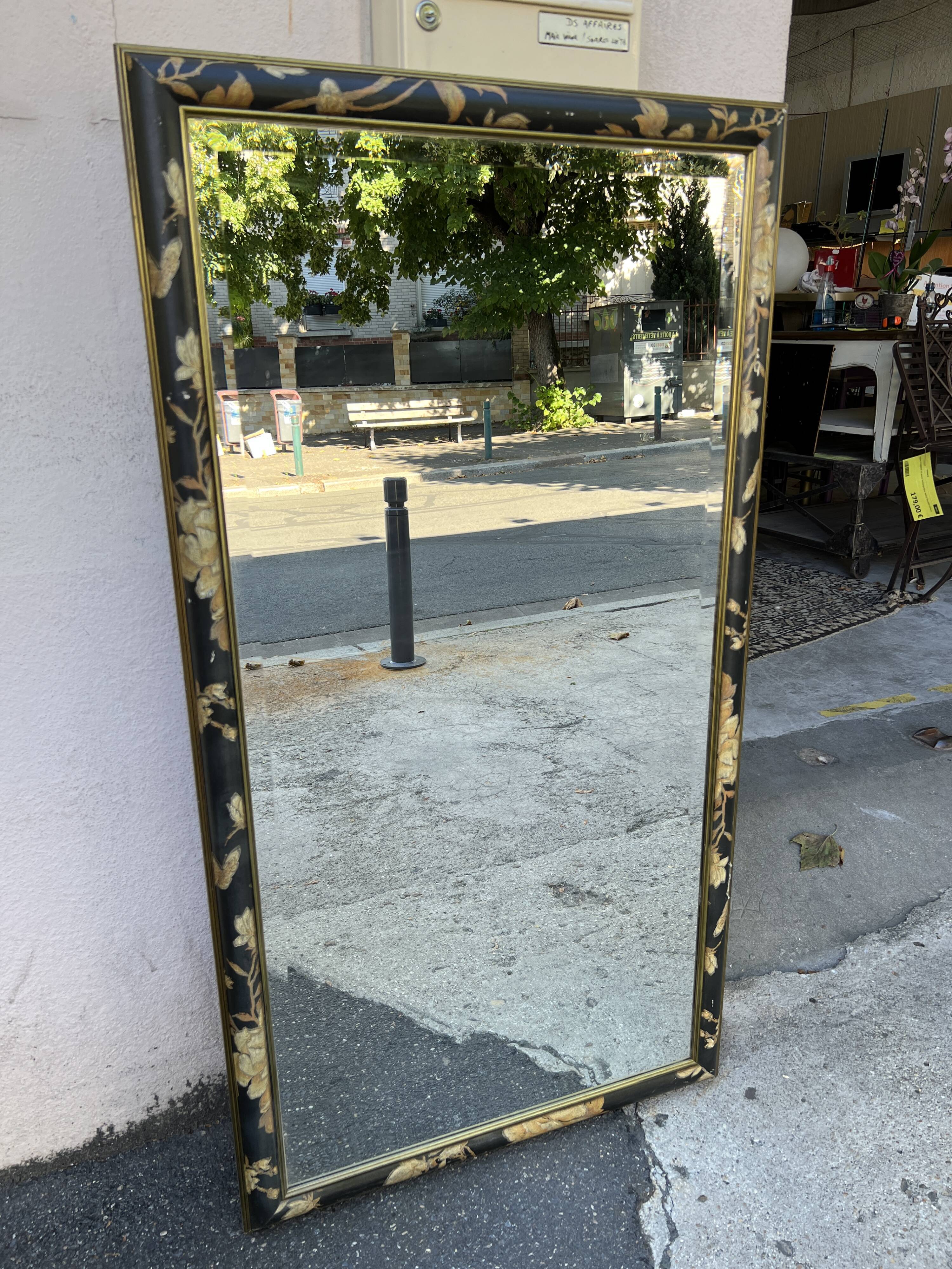 Beveled mirror empire mahogany