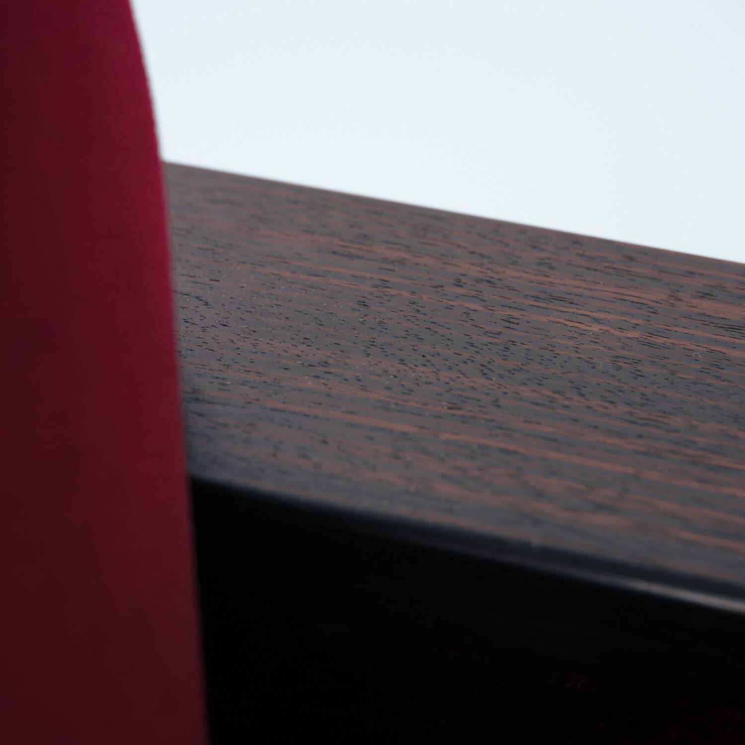 2 red velvet Amsterdam School Art Deco chairs, The Netherlands, 1930s