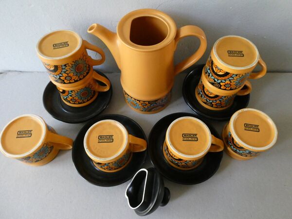 Service à café en céramique, années 70