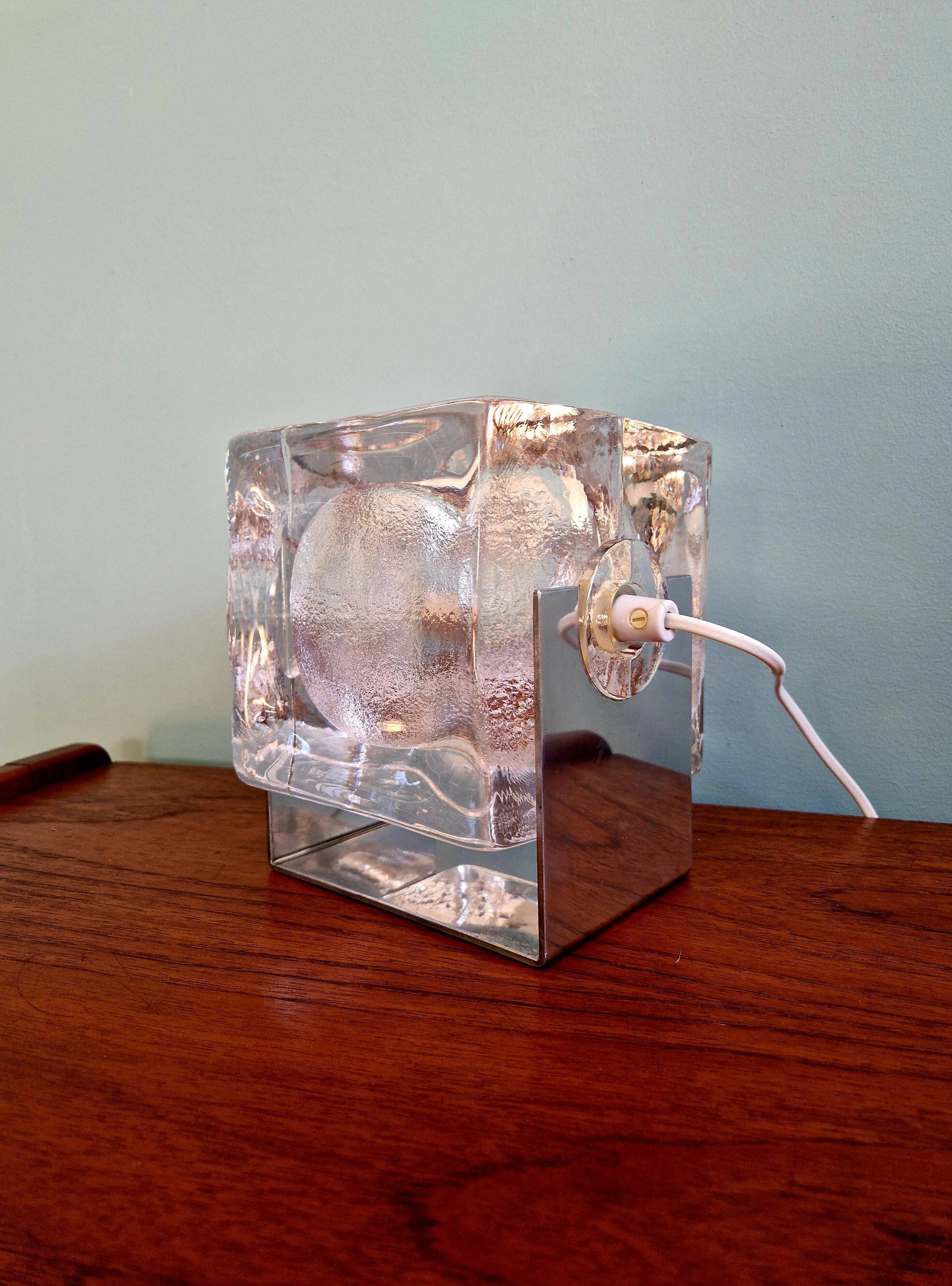 Scandinavian lamp Ice Cube, Pukeberg (Sweden), 1970
