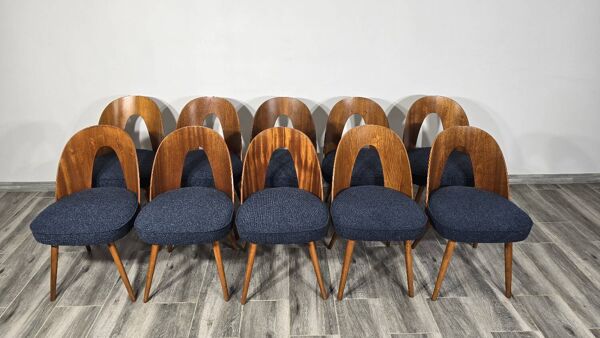 Chaises de salle à manger par Antonin Suman, années 1960, lot de 10