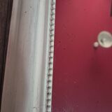 Vintage rectangular mirror in white wood 70 x 51cm