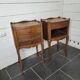 Pair of Louis XV style oak bedside tables