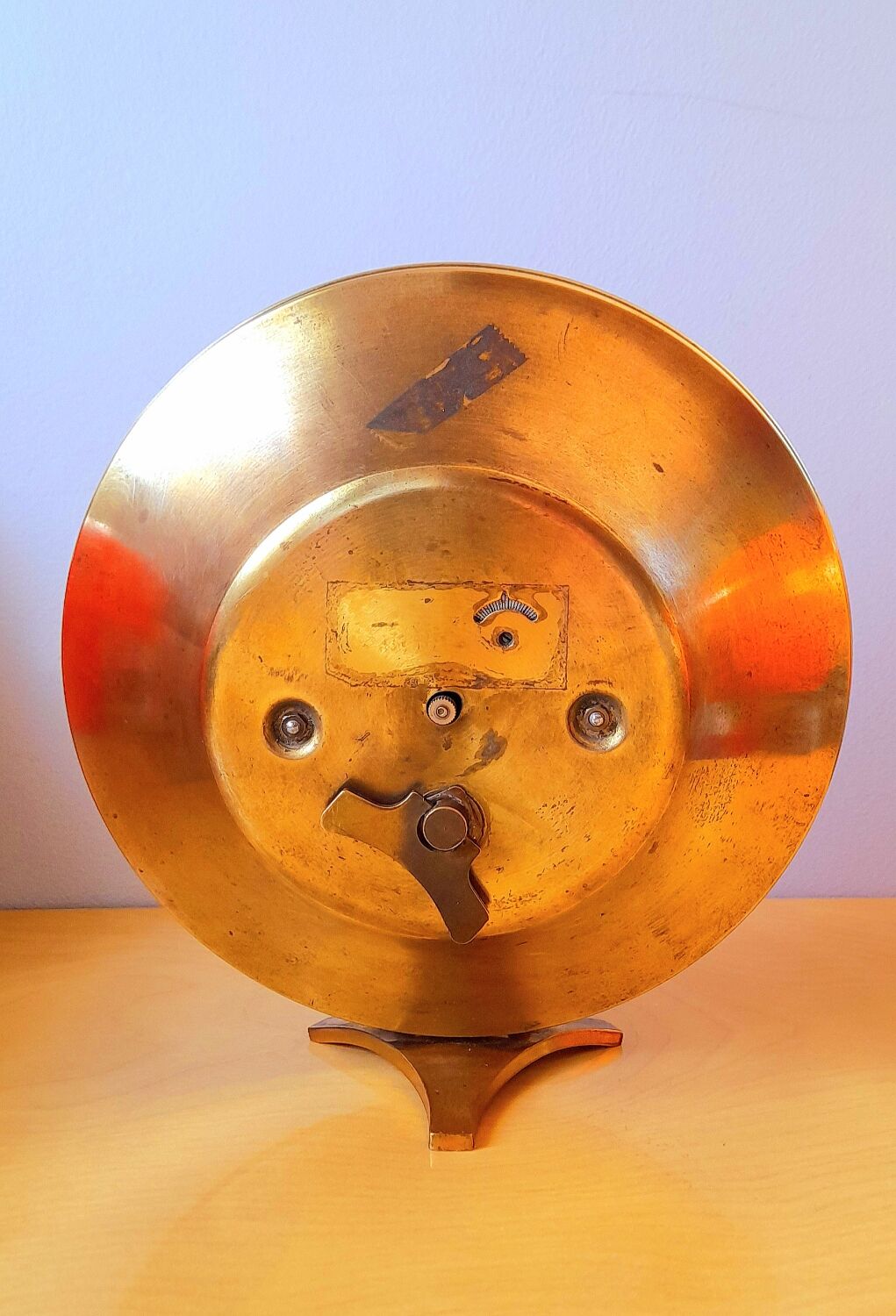 Vedette brass mechanical clock