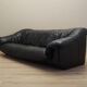 Black leather sofa, Italian design, 1960s, production: Italy