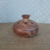 Vase pique flower in sandstone signed Vallauris vintage