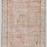 7x10 Pale Red & Beige Large Turkish Area Rug, 210x306Cm