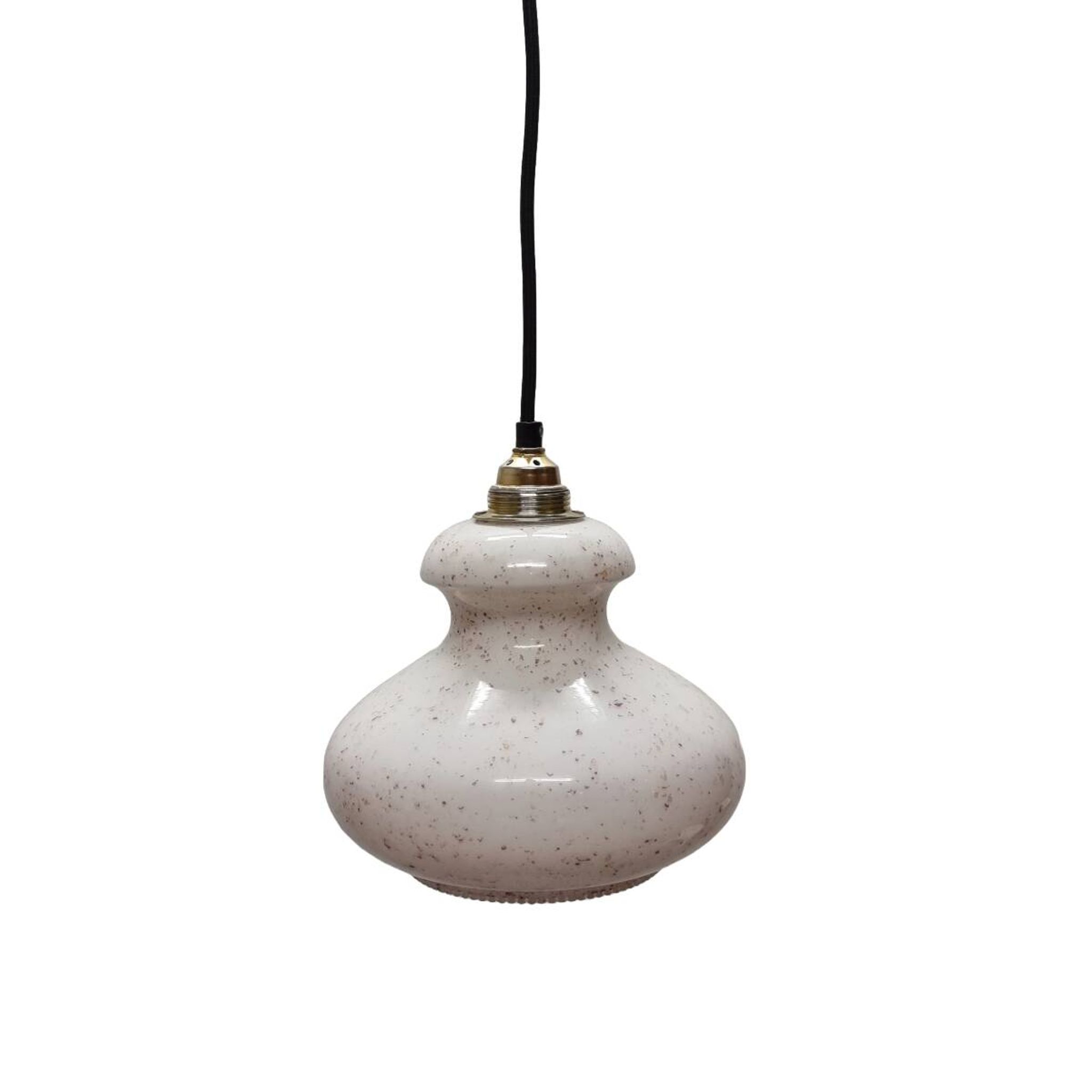 Vintage Pendant Lamp With Opaline Shade