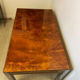 Dining table elm magnifying glass