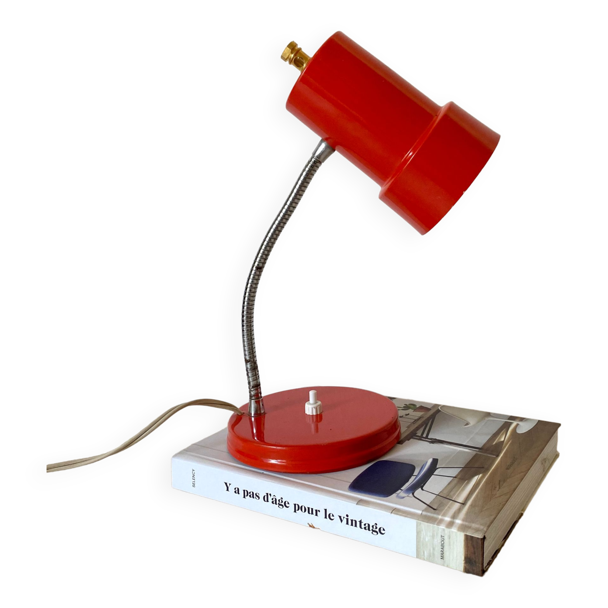 Vintage desk casserole lamp, 70s