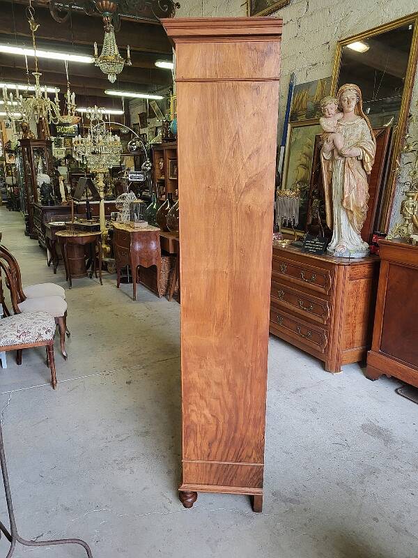 Bookcase showcase 2 doors 1900 in blond walnut