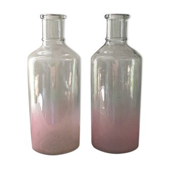 Pair of pink gradient bottles