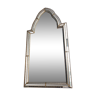 Mirror consisting of multi-faceted mirrors and brass garlands, French work, around 1970