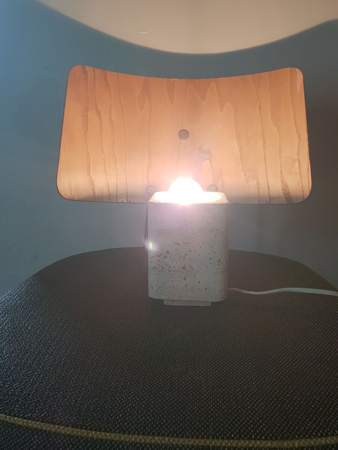 Travertine lamp 1970