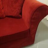 Art deco sofa in struck velvet