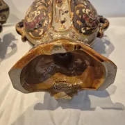 Pair of major vases in majolica - Wilhelm Schiller & Son
