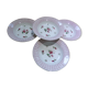 4 hollow plates Digoin Sarreguemines model Rosa