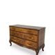Commode en noyer burl art déco italien, années 1940/50.