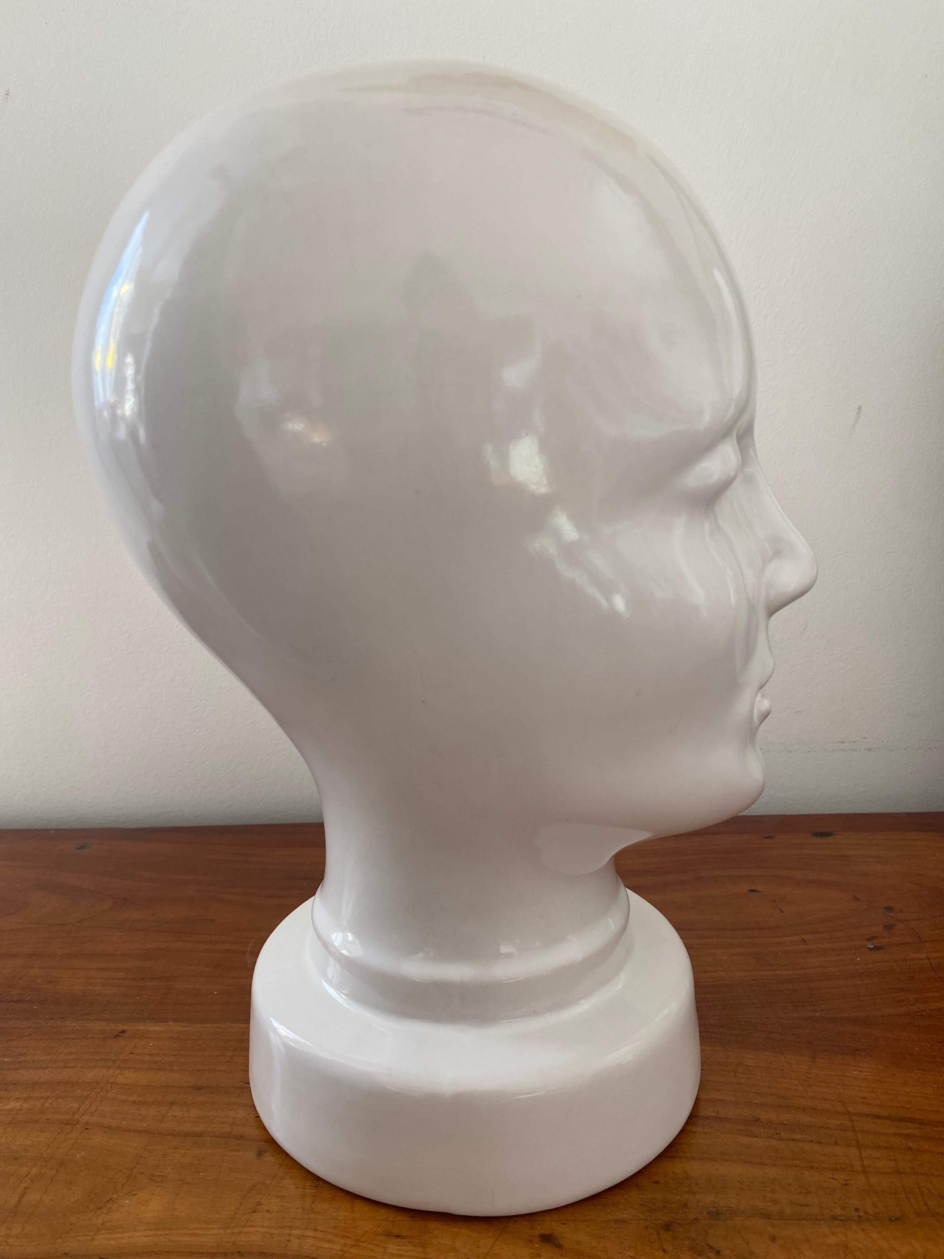 Ceramic marotte hat head West Germany