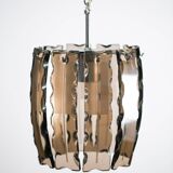 Vintage VECA Murano Glass Chandelier - 1970s Italian Pendant Lamp