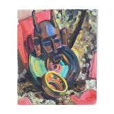 Hst/p painting "africanist still life" germaine claudot (1903-1996) l'atelier