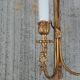 Pair of Louis XVI Style Bronze Wall Lights Forming Knots and Flowers
