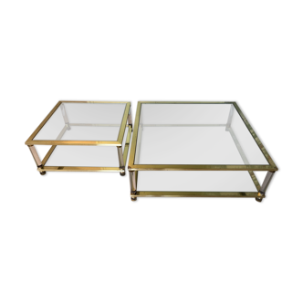 Lot de 2 Tables basses dans le goût de Pierre Vandel