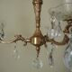 Cast bronze chandelier and crystal tassels – 3 fires