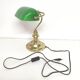 Banker lamp notary golden opaline green