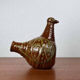 Bird-shaped pottery bottle from a modern Danish workshop, mid-century, 1960s.