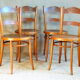 4 chaises bistrot Horgen-Glaris début XXe