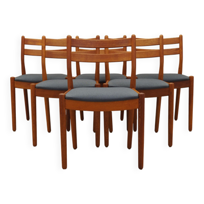6 chaises danoises en teck par Poul M. Volther, années 1970