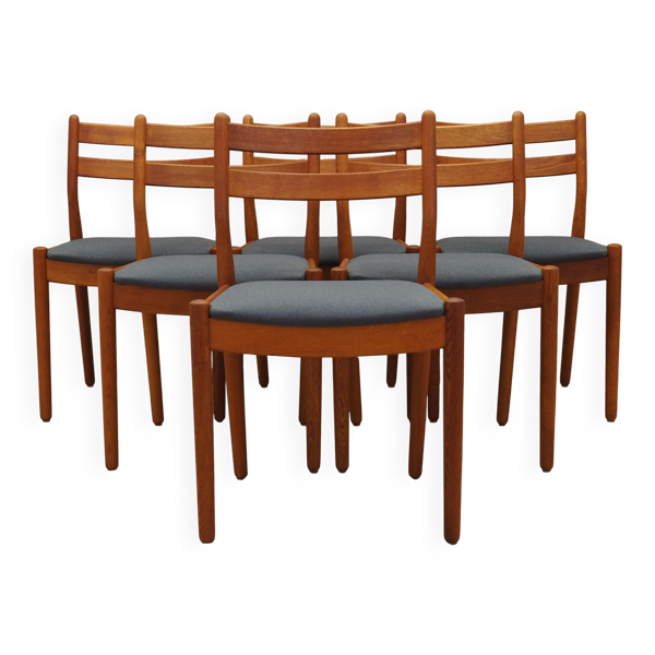 6 chaises danoises en teck par Poul M. Volther, années 1970