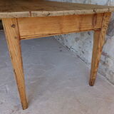Farmhouse table in raw wood
