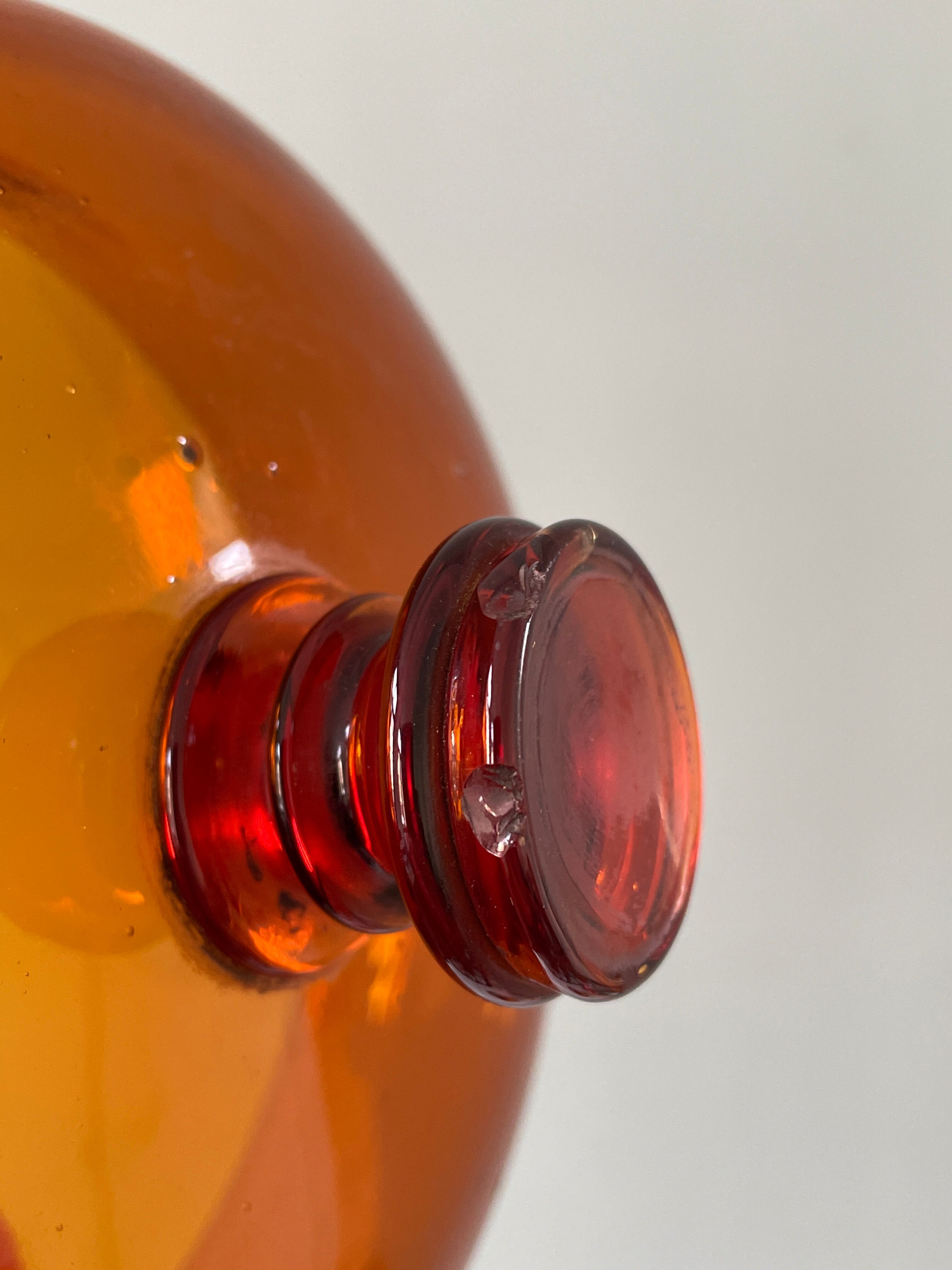 Amber brown glass medicine jar