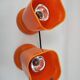 Designer lamp in orange plastic Space Age Vintage 1970 Vintage set of 2