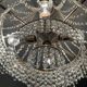 Lustre Montgolfière à pampilles en cristal