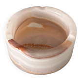 Vintage Banded Onyx Ashtray – Italy, 1960s–1970s