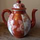 Théière, son sucrier et son pot en porcelaine japonaise ethnique vintage