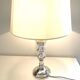 Silver metal candlestick lamp foot