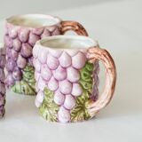 4 old mugs in Bassano slip signed