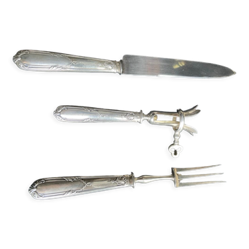 Service à découper Argent Minerve style Louis XV