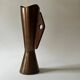Scandinavian design vase in copper & teak, Denmark 1950