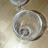 6 crystal wine glasses