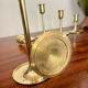 Suite of 6 vintage brass tulip foot candle holders