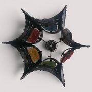 Lampe brutaliste en métal et céramique - Accolay