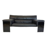 Knoll Brigadier 2 seater leather sofa by Cini Boeri